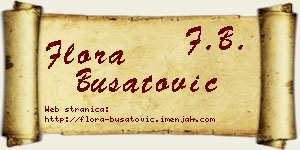Flora Bušatović vizit kartica